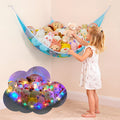 Basumee Stuffed Animals Net or Hammock with LED Light Hanging Toy Net Hammock for Stuffed Animals Storage Stuff Animals Hammocks for Nursery Kids