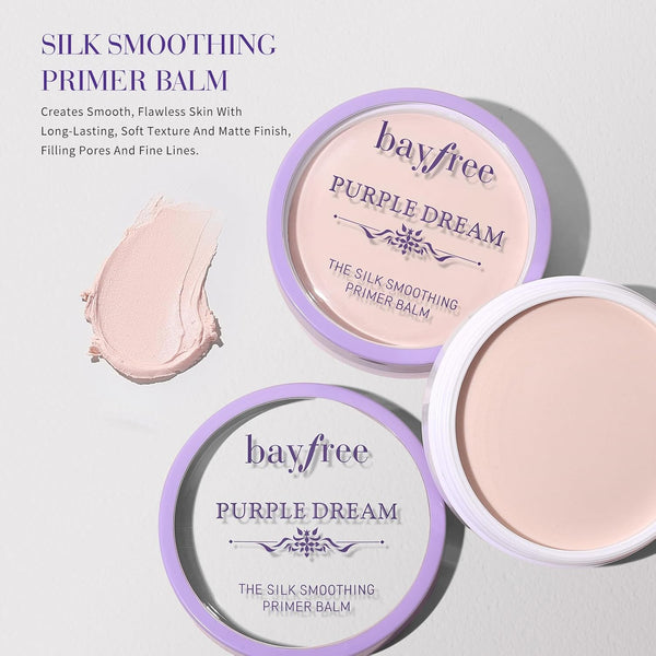 Silk Smoothing Primer Balm, Poreless Primer for Smooth & Flawless Skin, Long Lasting, Soft Texture, Matte Finish, Fills in Pores and Fine Lines,