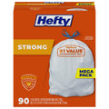 Hefty Strong 13 Gallon Trash Bags, Tall Kitchen Bags, Unscentedlarge Bags with Drawstrings, Durable Closure, Resists Leaks, Punctures, and Tears,