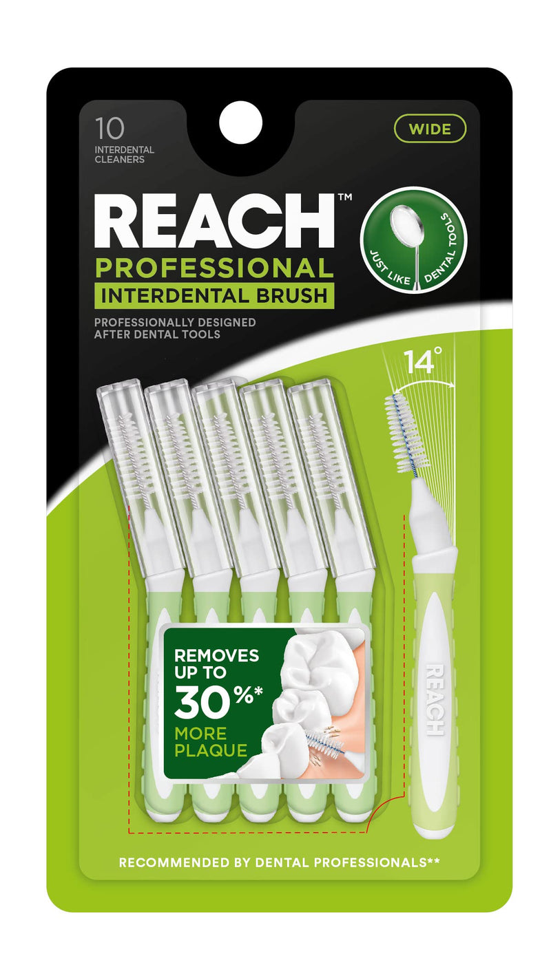 Reach Interdental Brush Cleaners, 1.3Mm, Wide, Sensitive Gum Protection, Plaque Remover for Teeth, Braces Flossers, Braces Brush, Dental