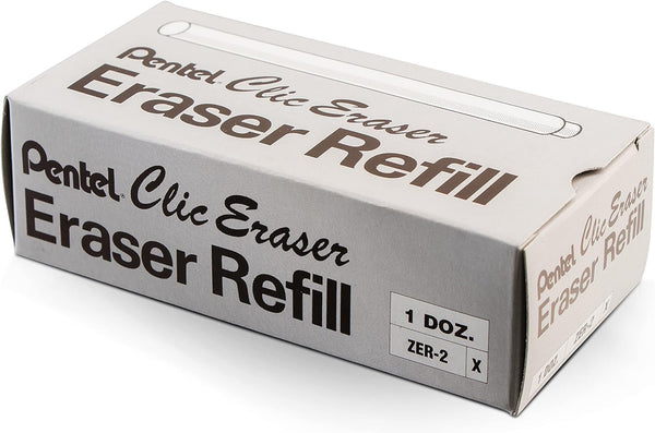 Pentel Refill Erasers for Clic Eraser, Pack of 12 (ZER-2) (2 Dozen)