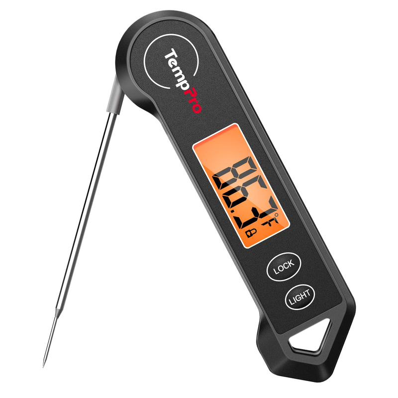 TempPro TP19H Waterproof Digital Meat Thermometer with Ambidextrous Backlit and Motion Sensing Cooking Food Thermometer for BBQ Grill Smoker Oil