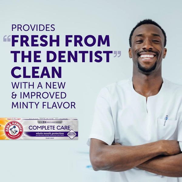 Arm & Hammer Complete Care Toothpaste, Fresh Mint, Whole Mouth Protection, 6.0Oz