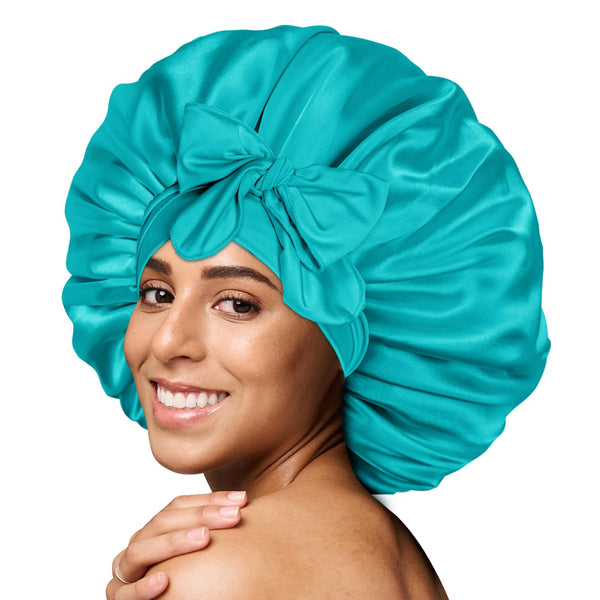 BONNET QUEEN Satin Bonnet Cool Breathable Single Layer Silk Bonnet for Sleeping Women Hair Bonnet Night Sleep Cap Scarf Wrap for Curly Hair with