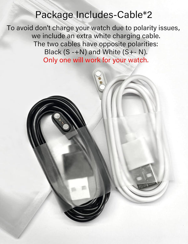 Sinoacc Smart Watch Charger for Skg Letsfit Cubitt Yamay Willful Fitpolo Tozo Wyze Umidigi Blackview 3.3Ft USB Magnetic Charging Cable Cord for