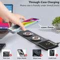 [Dual 15W] Foldable Fast Wireless Charger, 3 in 1 Travel Magnetic Wireless Charger, Wireless Charging Pad Compatible with Mag-Safe Charger for