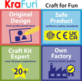 KRAFUN My First Safari Animal Paper Craft Kit, 16 DIY Arts and Crafts Zoo Animal, Organized Craft Activities Supplies Box Assembling Creative Toys