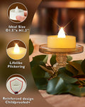 Homemory 12-Pack Flameless LED Tea Lights Candles Battery Operated, 200+Hour Fake Electric Candles Tealights for Votive, Halloween, Ofrenda, Diya,