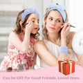 Sponge Spa Headbands for Women & Wristband Set,Puffy Makeup Headband Set for Washing Face,Soft Towel Skin Care Head Band,Cute Hair Band Shower 4 Pcs