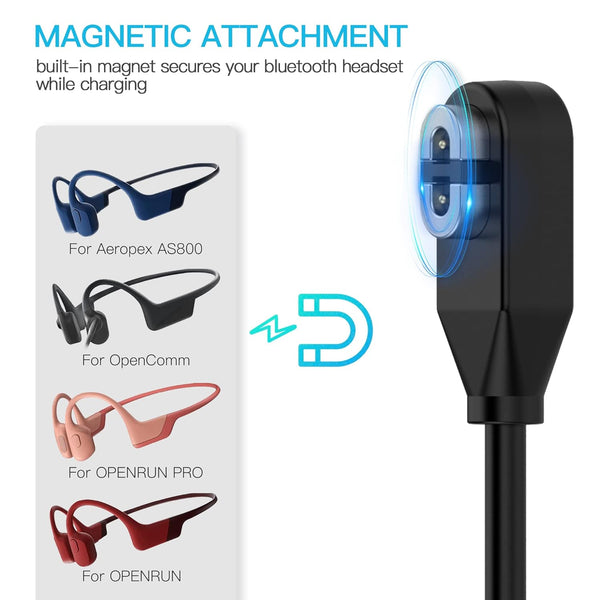AWINNER 2 Pack Compatible for Shokz Charging Cable,Magnetic Charger Cord Compatible for Aftershokz Aeropex As800,Shokz Openrun Pro,Openrun,Openrun