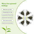GTGLOTRA Premium Full-Leaf Loose Green Tea, 24 Pyramid Bags(4 Pack), 100% Natural No Additives, Easy Brew, Biodegradable Tea Whole Leaf Tea