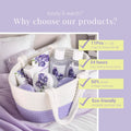 Spa Gift Baskets for Women - Body & Earth 11Pcs Lavender Gift Sets with Bubble Bath, Shower Gel, Body Lotion, Birthday Gifts for Women, Spa Kit