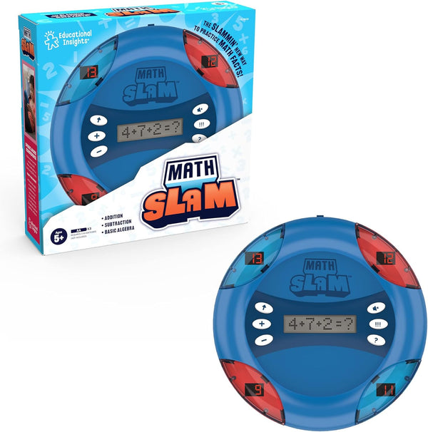 Educational Insights Math Slam - Interactive Math Games, Basic Algebra Game for Learning Addition and Subtraction, Handheld Kids' Electronics,