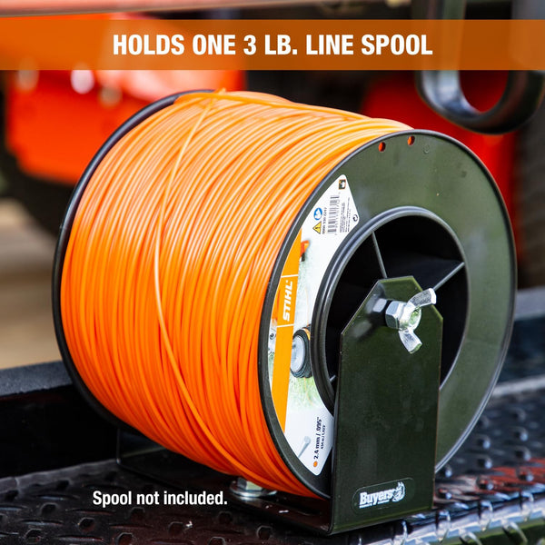 Buyers Products LT40 Weed Wacker Commercial Trimmer Line Holder W/ Mounting Hardware & Low Profile Steel Bracket Supports 3 Pound Spools, Made in