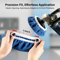 Sukh 12PCS Car Buffing Pads - Car Polishing Bonnet Pad Buffing Pads 5 to 6 Inches Microfiber Polish Pads Orbital Buffer Pads Wax Cover Kit for