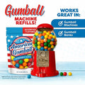 American Gumball Company Refill Gumballs 2 Pound Bag - .62 Inch Small Gumballs for 1/2" Gumball Machine, Assorted Flavors