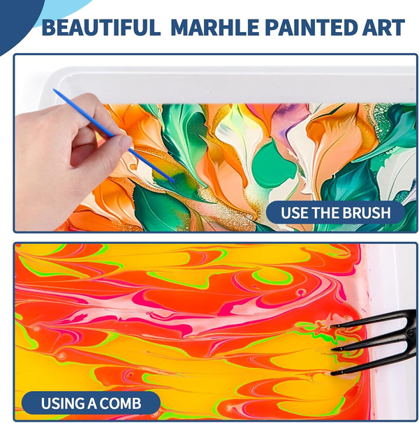 Water Marbling Paint for Kids, Arts and Crafts for Girls Boys, Marbling Paint Art Kit Art Supplies for Kids, Non-Toxic Creative Arts Crafts Kits