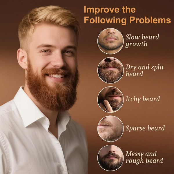 XIKEZAN 5 Pack Beard Oil Set W/Sandalwood,Orange,Vanilla,Cedarwood,Christmas Stocking Stuffers Fathers Valentines Gifts for Men Him Dad Boyfriend