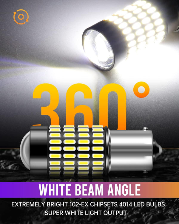 LUYED 1156 1141 LED Bulb 3400 Lumens Extremely Bright 1003 7506 BA15S P21W LED Light Bulbs for Backup Reverse Tail Turn Signal Lights,Xenon