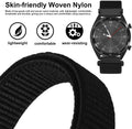 WOCCI 22Mm Adjustable Nylon Watch Band, Quick Release Sport Loop Strap (Black)