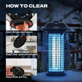 Bug Zapper Indoor & Outdoor, 4200V Electric Mosquito Zapper, 10 Years Lifespan, 6.5Ft Power Cord, Waterproof, Fly Trap Mosquito Trap, Fly Killer