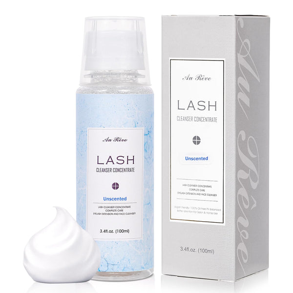 Lash Shampoo Concentrate 100Ml Lash Extension Cleanser Oil-Free Eyelash Extension Shampoo with Salon Home Care -Makes 20 Bottles 60Ml Lash