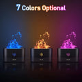 Colorful Flame Air Aroma Diffuser Humidifier, Upgraded 7 Flame Colors Noiseless Essential Oil Diffuser for Home,Office,Yoga with Auto-Off