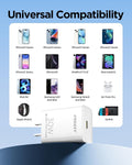PISEN 30W USB C Charger - USB C Fast Charger Block, PD3.0 Wall Charger with 4FT Type C to L Cable, 30W Power Adapter for Iphone