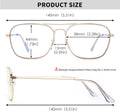 JM Aviator Blue Light Blocking Computer Glasses, Square Eye Protect Video Eyeglasses anti Glare Men Women