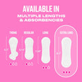 Carefree Panty Liners for Women, Extra Long, Unwrapped, Unscented, 100Ct |Pantiliners, Carefree Liners, Daily Liners for Women, Light Periods and