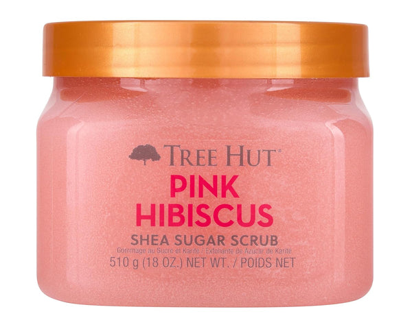 Tree Hut Pink Hibiscus Shea Sugar Scrub | Exfoliating Body Scrub Removes Dead, Dry Skin for a Soft & Hydrated Feel | Nourishing Essential Body Care | 18 Fl Oz.
