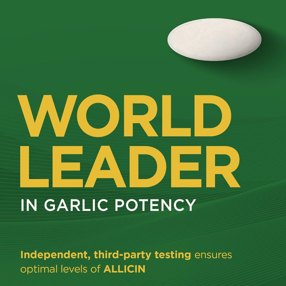 Garlique Garlic Extract Supplement, Healthy Blood Pressure Formula, 1800 Mcg Allicin, Odorless & Vegan, 60 Caplets