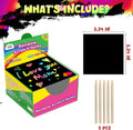 ZMLM Rainbow Scratch Paper Art Crafts Mini Notes Kids Gifts 4 5 6 7 8 9 10 Years Old Girls Boys Students Teens Classroom Prizes Supplies School