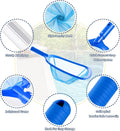 Pool Skimmer - Pool Net with 3 Section Pole, 48 Inch Pool Skimmer Net with Pole Total Length, Pool Nets for Cleaning, Fine Mesh Net Pool Skimmer