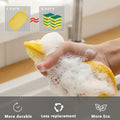 Multipurpose Kitchen Scrub Sponges, Heavy Duty Cleaning Non-Scratch Scrub Sponge, Reusable Microfiber Sponge for Household Cleaning, Random Colors