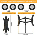 Camper Wheel Chock Stabilizer 2 Sets, Upgraded Side Grain Heavy Duty X-Shaped Stabilizer Wheel Chock RV Travel Trailer Accessories Anti-Move anti