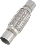 4 Pack 2 X 6 Inches Stainless Steel Heavy Duty Exhaust Flex Pipe, Double Braid Exhaust Flex Tube, Overall Length 10 Inches