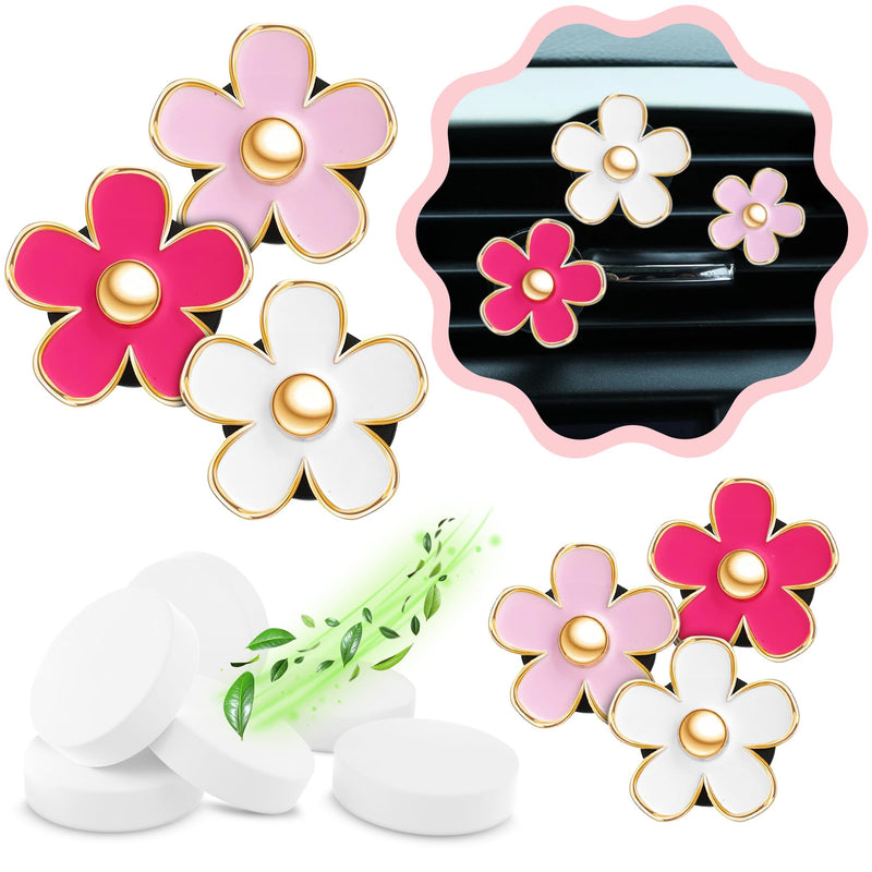 Girl Car Accessories, Air Freshener Car, Pink Car Decor for Teens, Women, Cute Car Vent Clips Stuff, Car Decorations Interior Aesthetic