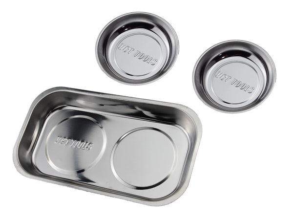 VCT 3Pc Magnetic Tray Holder Stainless Steel for Socket Screw Nuts Bolts Metal Parts