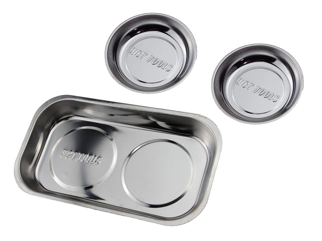 VCT 3Pc Magnetic Tray Holder Stainless Steel for Socket Screw Nuts Bolts Metal Parts