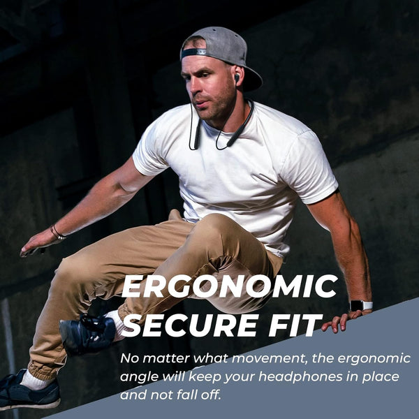 N18 Neckband Bluetooth Earbuds, Wireless Bluetooth 5.2 Headphones with Microphone, Ultra-Lightweight Comfort, IPX7 Waterproof, Deep Bass Strong