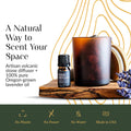Volcanic Stone Diffuser with Lavender Essential Oil â Lava Rock Diffuser for Essential Oils | Cordless Passive Diffuser for Desk, Bedroom, or