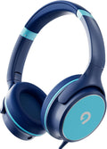 Kids Headphones with Safe 85Db/94Db Volume Limiter for Child/Teens, Foldable HD Stereo Sound Headset for Kindle Kids/Fire Tablet/Ipad/Laptop,
