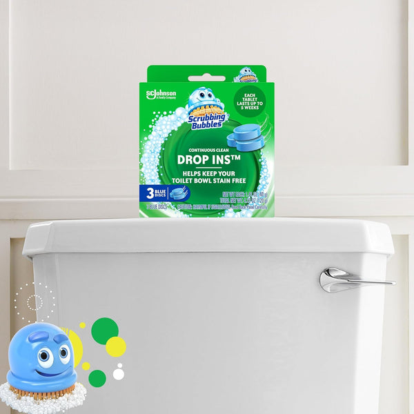 Scrubbing Bubbles Continuous Clean Toilet Drop Ins, Helps Prevent Limescale Buildup, 3 Count, Pack of 1