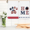 GPGHE 4Th of July Kitchen Towel 18X26 Inch American Flag Home Love Dog Paw Hand Towels Independence Day Memorial Day Home Kitchen Party