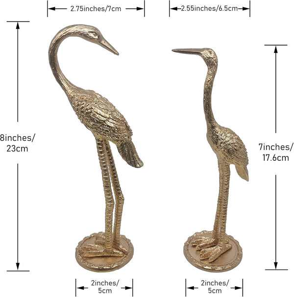 Metal Crane Ring Holder Stand for Jewelry, Engagement and Wedding Ring Display, Gold Decorative Ornaments Home Decor for Living Room, Bedroom,