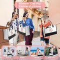 TRSODD Godmother Mothers Day Gifts from Godchild Birthday Gifts for Women Tote Bag and Makeup Bag Set Best Godmother Ever