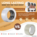 Industrial Grade Clear Packing Tape 12 Rolls - Extra Long 110 Yards per Roll - 2" Wide X 2.7 Mil Thick, Acrylic Adhesive Heavy Duty Tape for Box