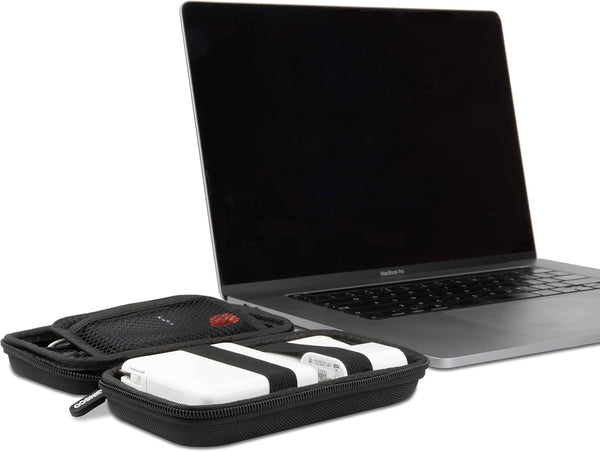 Ginsco Hard Shell Protection Case Electronic Accessories Organizer Pouch for MacBook Air/pro Adapter Chargers Cables Power Bank, for Sandisk