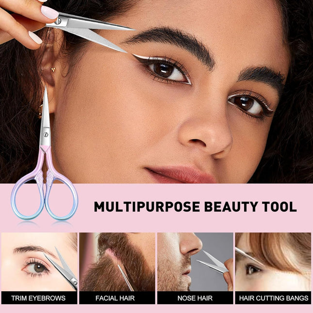 Personal Care Professional Beauty Tools (pink) Small scissors Facial hair removal and ear, nose and eyebrow, beard trimm